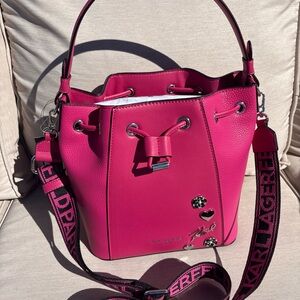 Karl Lagerfeld Fucshia Bucket Bag